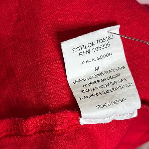 Elegant Red Puff Sleeve Crop Top – C’est Toi Medium - Picture 5 of 6